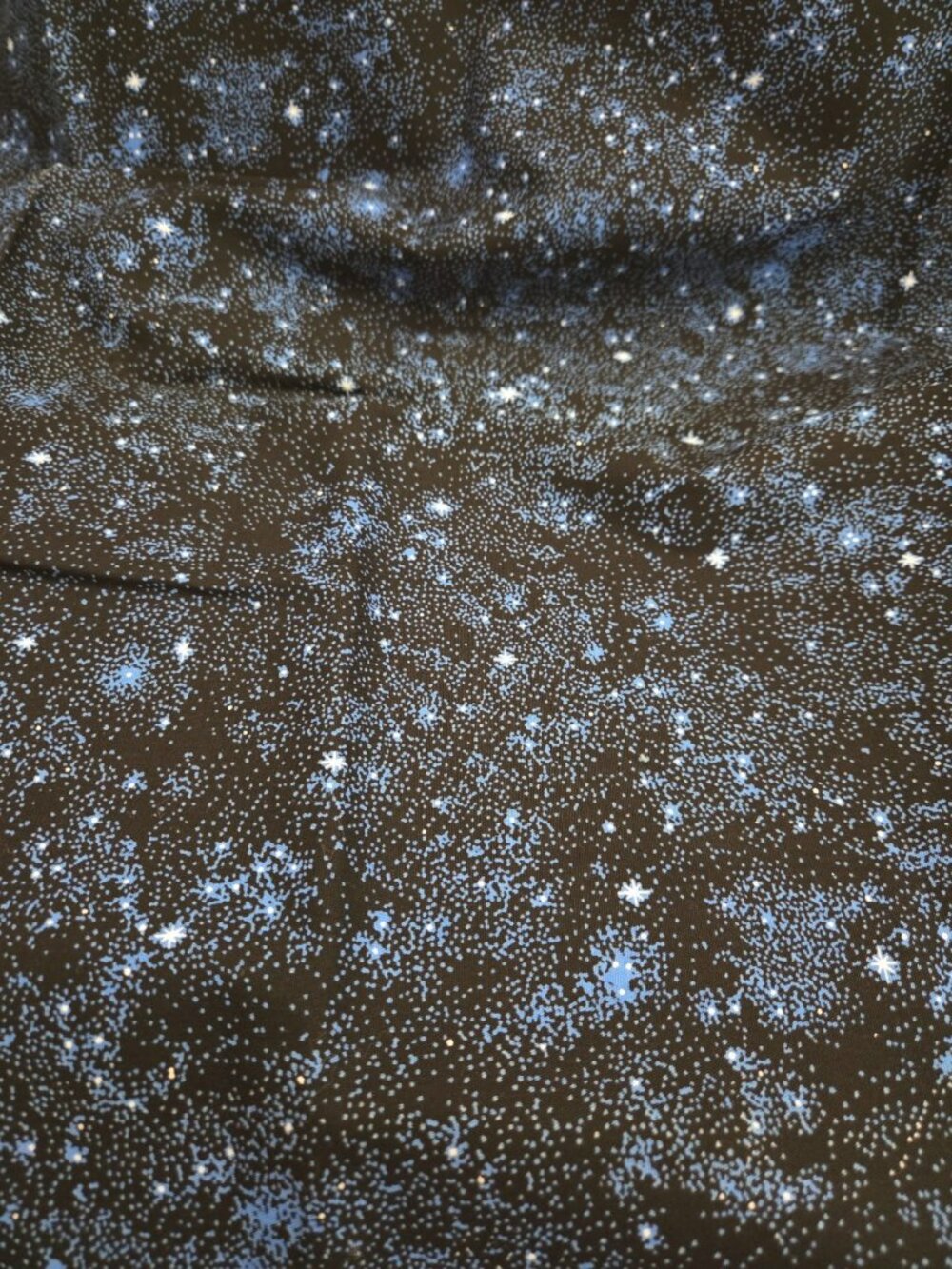 Vintage Blue Stars Cotton 2.25 Yards of Fabric Cranston Collections 2 Pieces